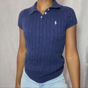Short sleeve Ralph Lauren cable knit top